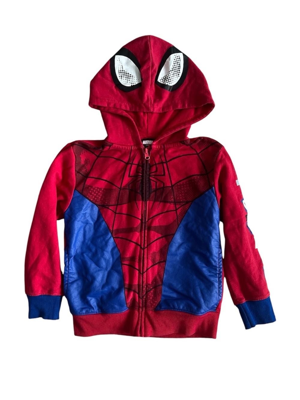 Marvel Kids Red & Blue Spider-Man Hoodie Costume Jacket Size 6/7